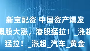 新宝配资 中国资产爆发！多只中概股大涨，港股猛拉！_涨超_汽车_黄金