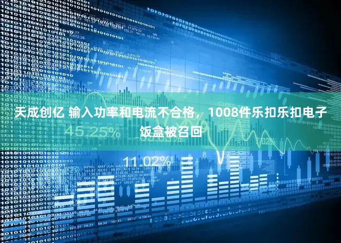 天成创亿 输入功率和电流不合格，1008件乐扣乐扣电子饭盒被召回