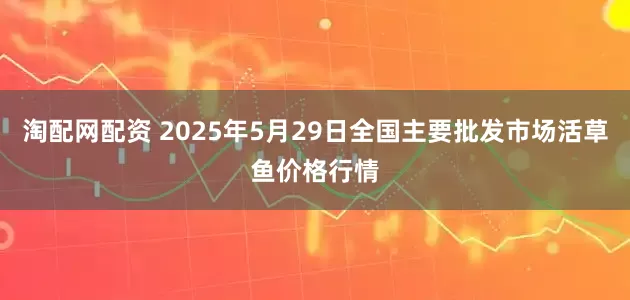 淘配网配资 2025年5月29日全国主要批发市场活草鱼价格行情